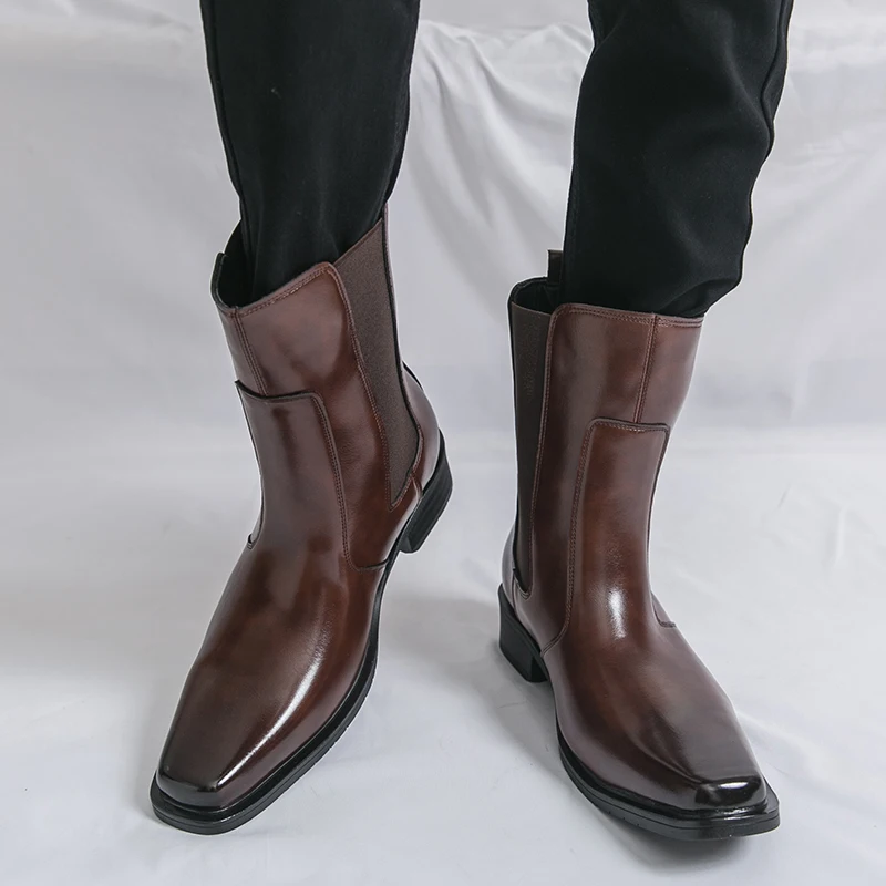 أحذية رجالية كاجوال على طراز الأعمال الكلاسيكي فستان الحفلات 38-46 للخريف والشتاء أحذية جلدية عالية الجودة جديدة مقاس كبير #3