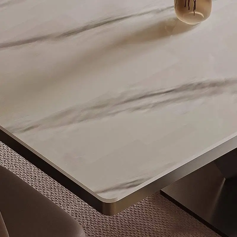 xx-Design Square Dining Tables White Restaurant Big Modern Kitchen Dining Tables Home Marble Luxury Mesas De Comedor Furniture^