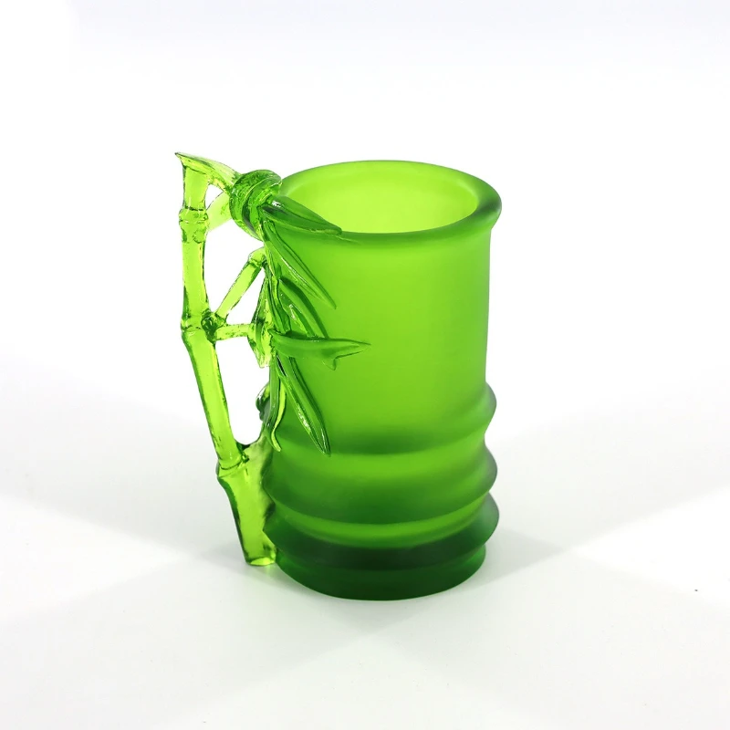 

Glazed bamboo high crafts pen holder ornament living room office desktop decoration housewarming business gifts