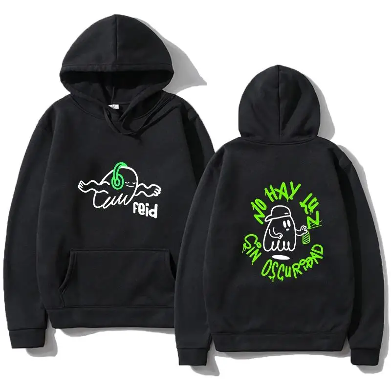 2025 Men's Hoodies Rapper  Pullover O-Neck OversizedFeid Ferxxo Mor No Le Temas A La Oscuridad Printed Women Clothes Vintage Top