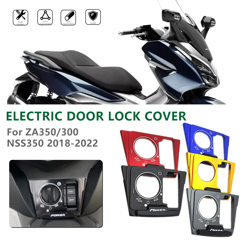 Motorcycle Lgnition Key Switch Electric Door Lock Cover Cap Guard Protector for HONDA FORZA FORZA350 FORZA300 NSS350 2018 - 2022