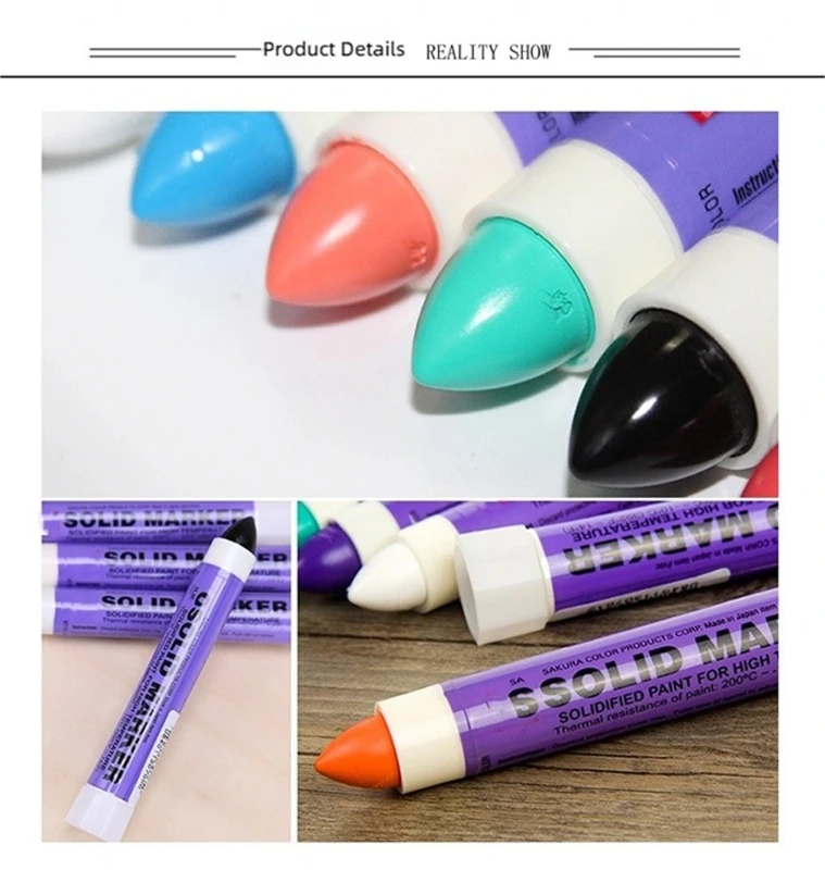 

Высокотемпературный маркер с твердой краской для промышленных резиновых стеклянных поверхностей, устойчивая к выцветанию ручка,