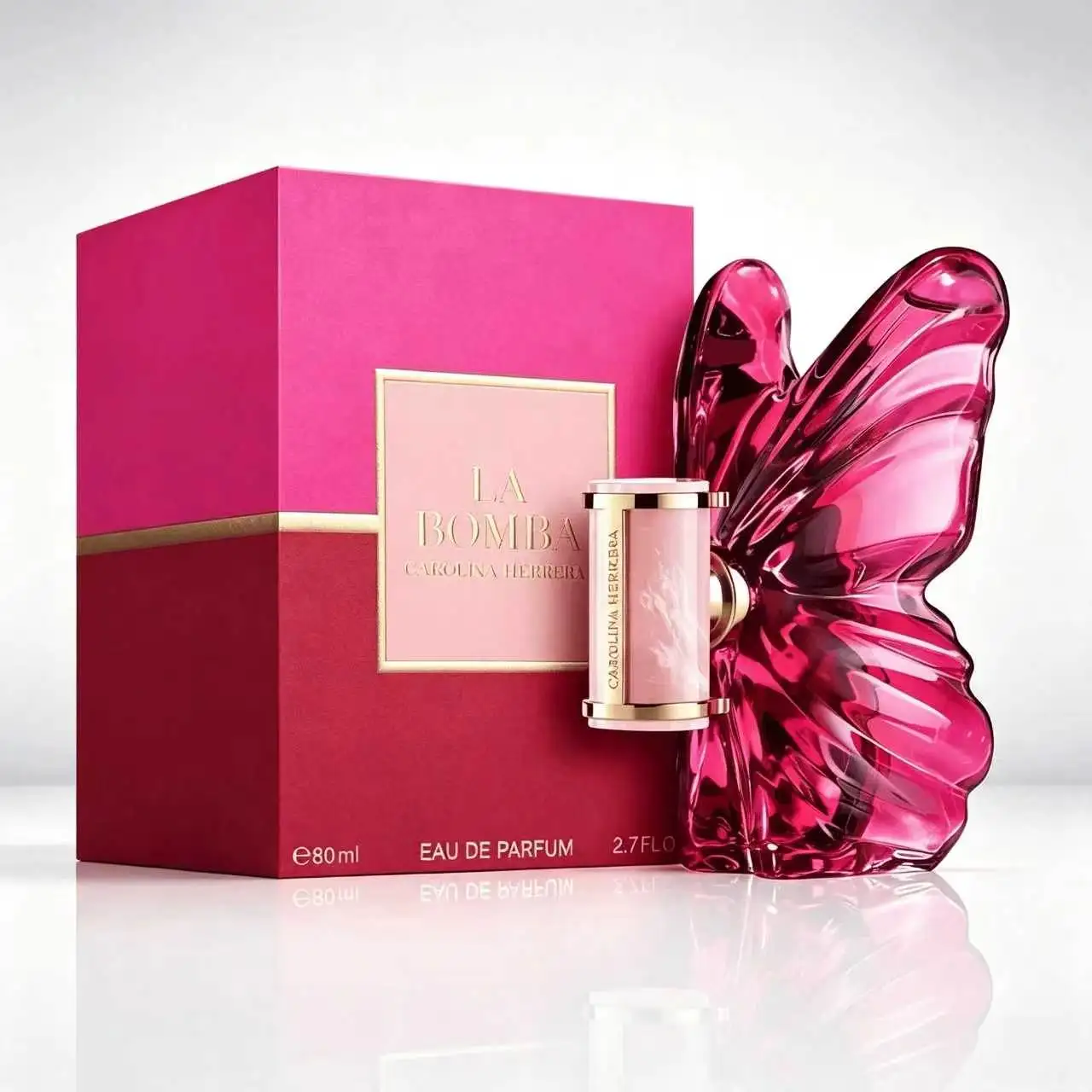 Carolina Herrera La Bomba "The Blaze of Fire" (Butterfly Perfume) 80ML Fragrance Type: Floral, fruity, amber fragrance, long-lasting, suitable for dates, party commuting, ideal as a gift.
