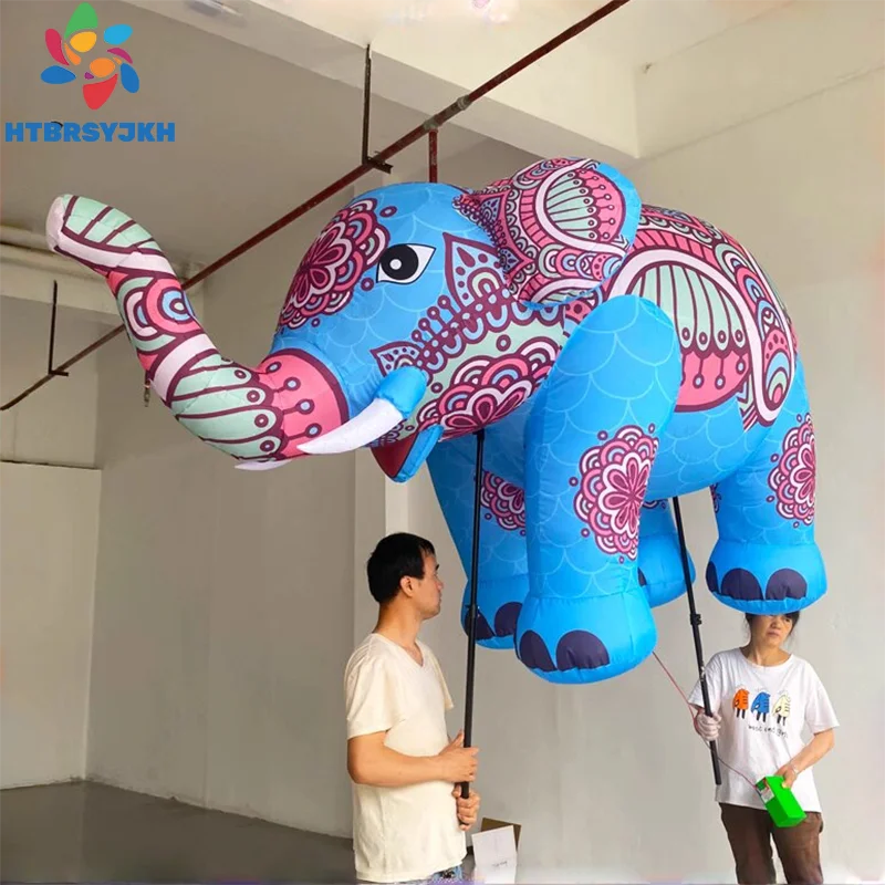 Outdoor walking celebration decorations, giant inflatable elephants, animal mascots, customizable models