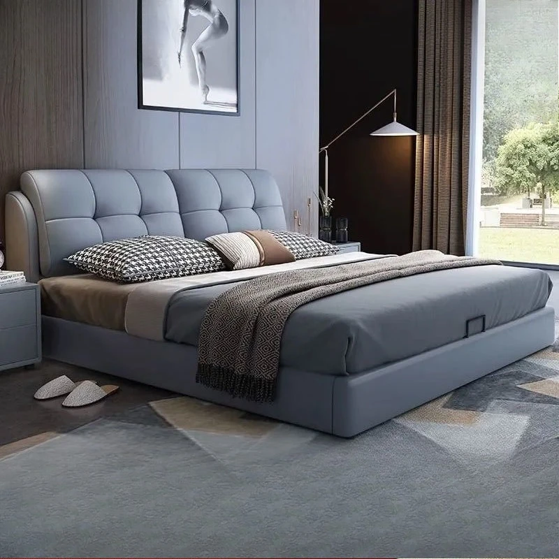 

Package solid wood bed double 1.8x2 meters modern simple home high-end home master bedroom