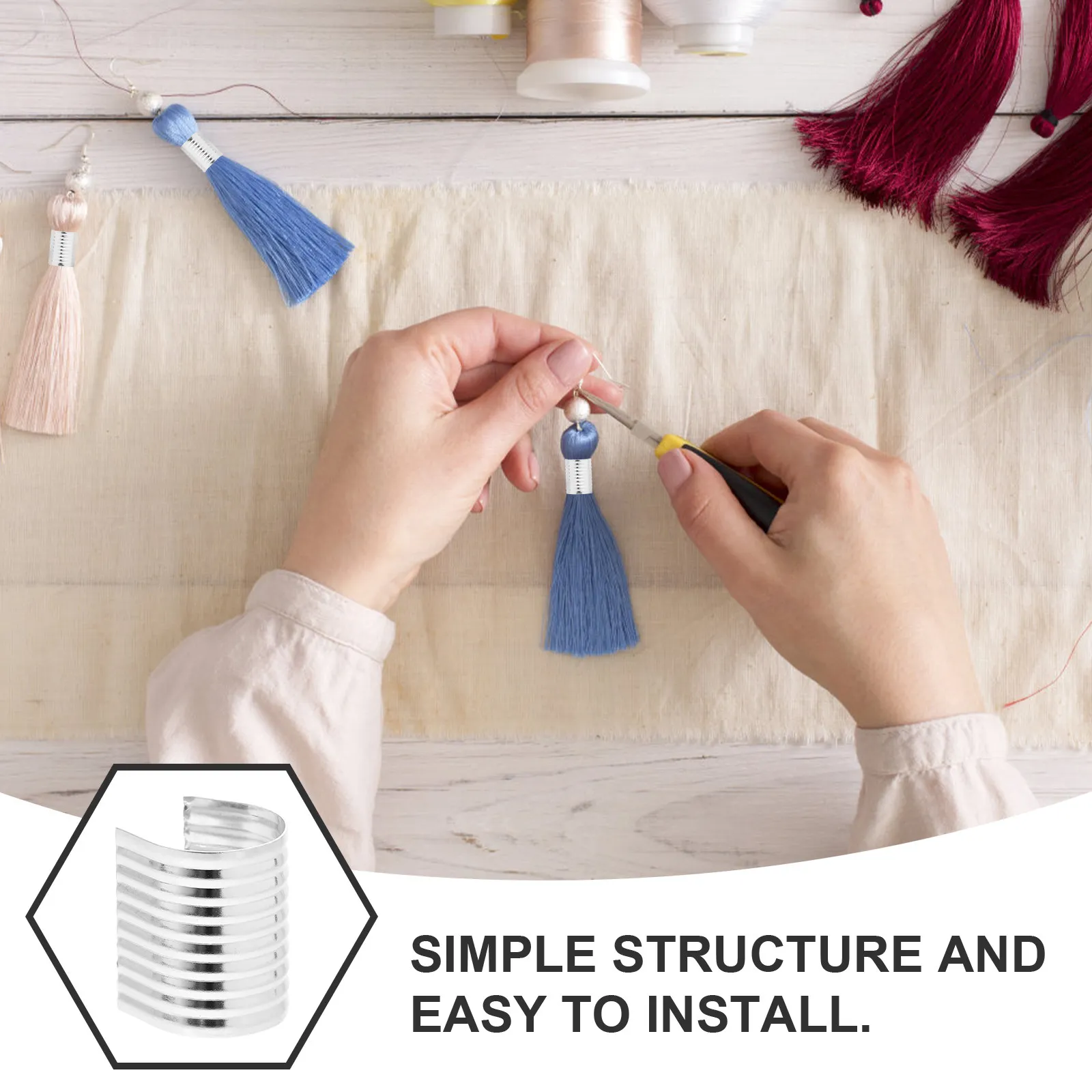 100Pcs Iron Tassel End Crimp Clips for Cord Necklace Bracelet DIY Jewelry Making Supplies Rope Fastener Metal Crimp Clip view 4