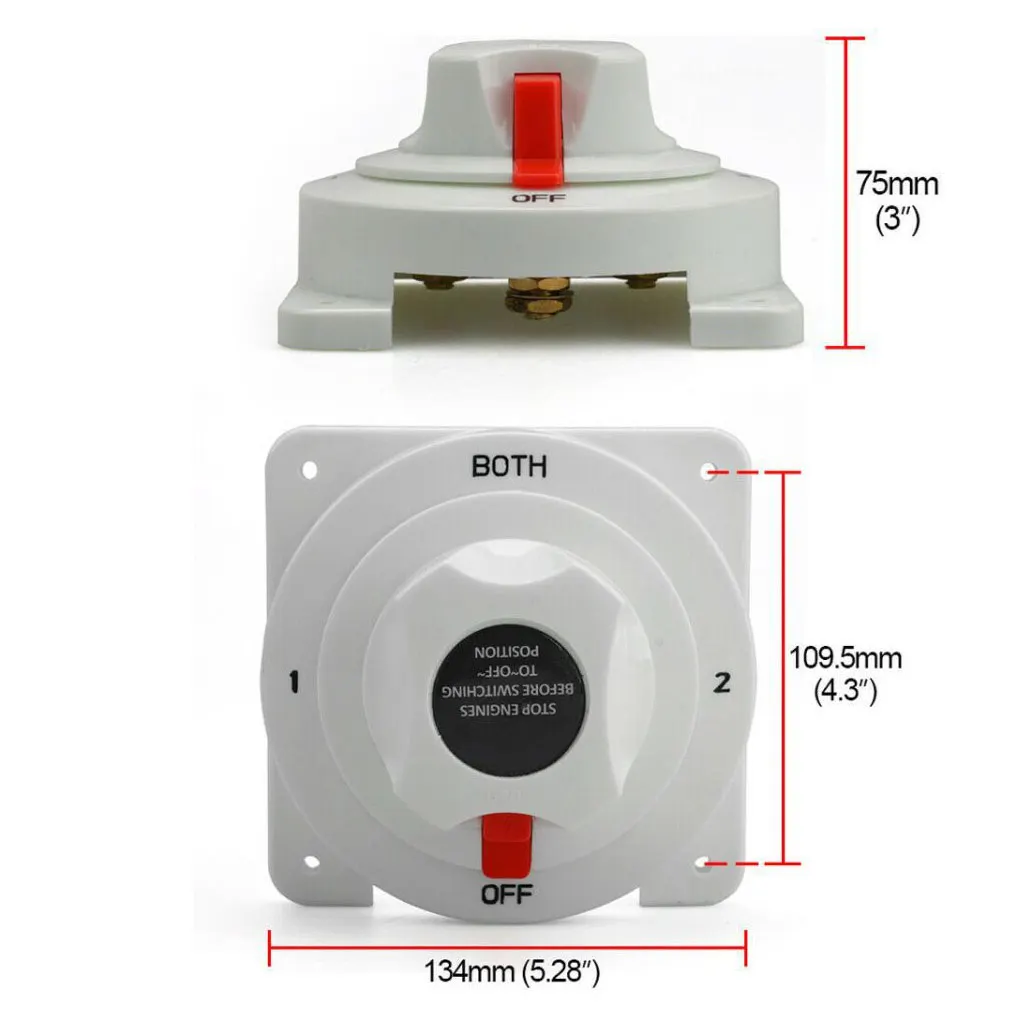 قارب بطارية محدد التبديل المعزل ملحق إمدادات الطاقة قطع المكونات اغلاق مفاتيح الملحقات صمام التحكم #6