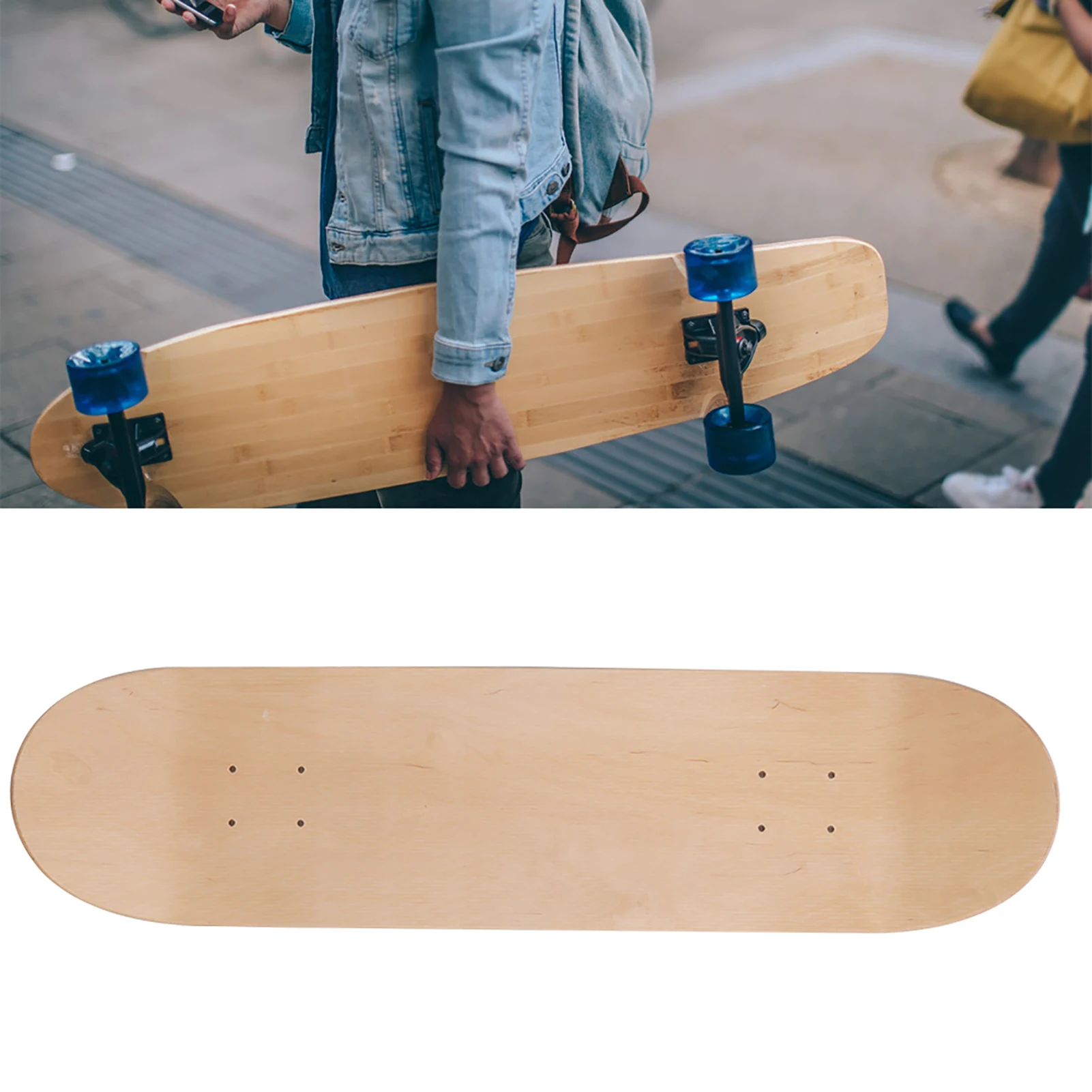 Maple Wood Blank Double-Warped Skateboard Deck Concave Board Accessory for Skate Scooter Maple Skateboard Deck Skate Board Deck