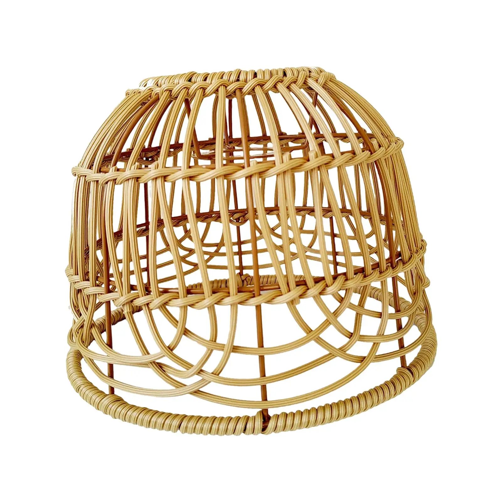 Handmade Rattan Pendant Chandelier Lampshade Creative Ceiling Lamp Shade for Restaurant Tea House Vintage Decor