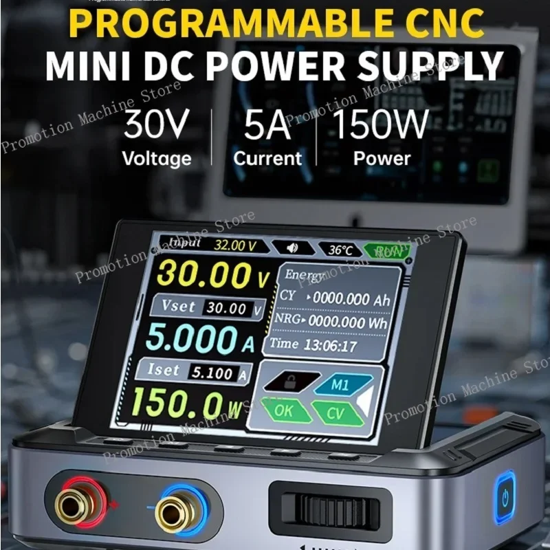 FNIRSI DPS150 Portable Programable Laboratory DC Power Supply 30V 100mA-5A 150W Adjustable Voltage Regulator Bench Switching PD