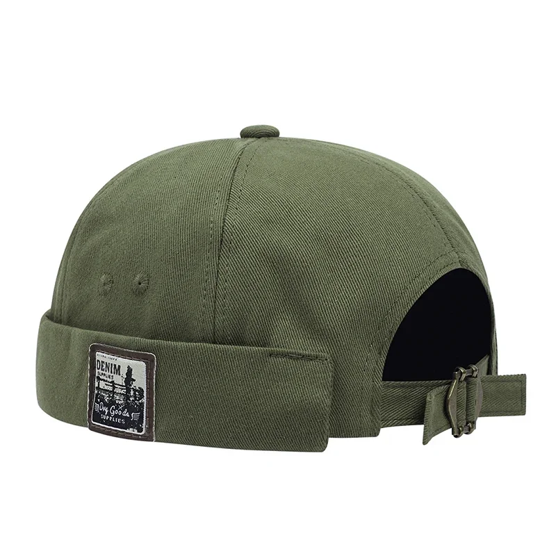 Short Fashion Hat Women Trend New Retro Brimless Melon Skin Versatile Men Street Hip Hop Cap Without Visor