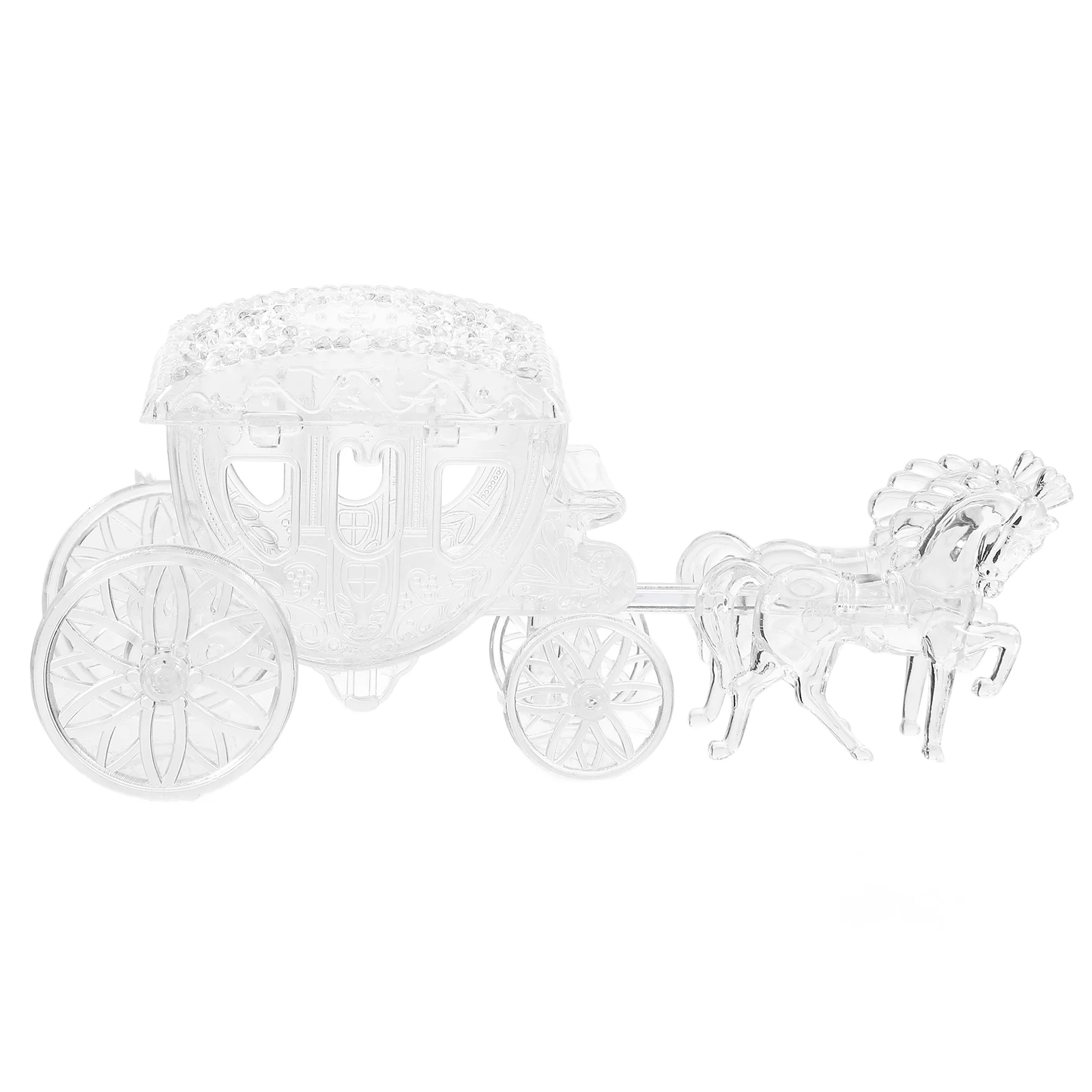 

Royal Carriage Boxes Transparent Favor Containers for Wedding Party Snacks Storage Display Gift Jewelry Box Packing Box