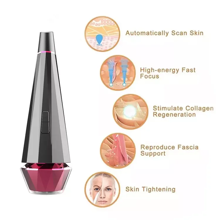 4 in 1 RF EMS ultrasonic heating therapy beauty device reduce eyes lips wrinkles Skin firming in home