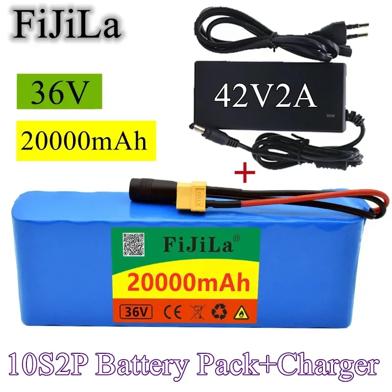 

36V 20Ah 10S2P 18650 Rechargeable battery pack 20000mAh,modified Bicycles,electric vehicle 42V Protection PCB +42V Charger