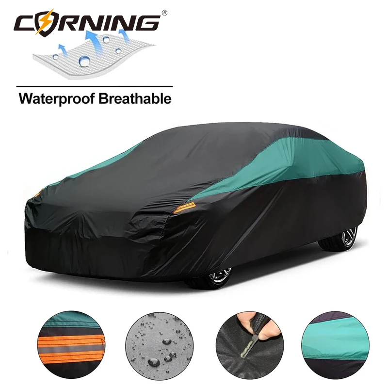 Car Cover Waterproof Outdoor Windshield Covers Anti Scratch Flower Protective Convenient to Carry Exterior Dustproof Universal