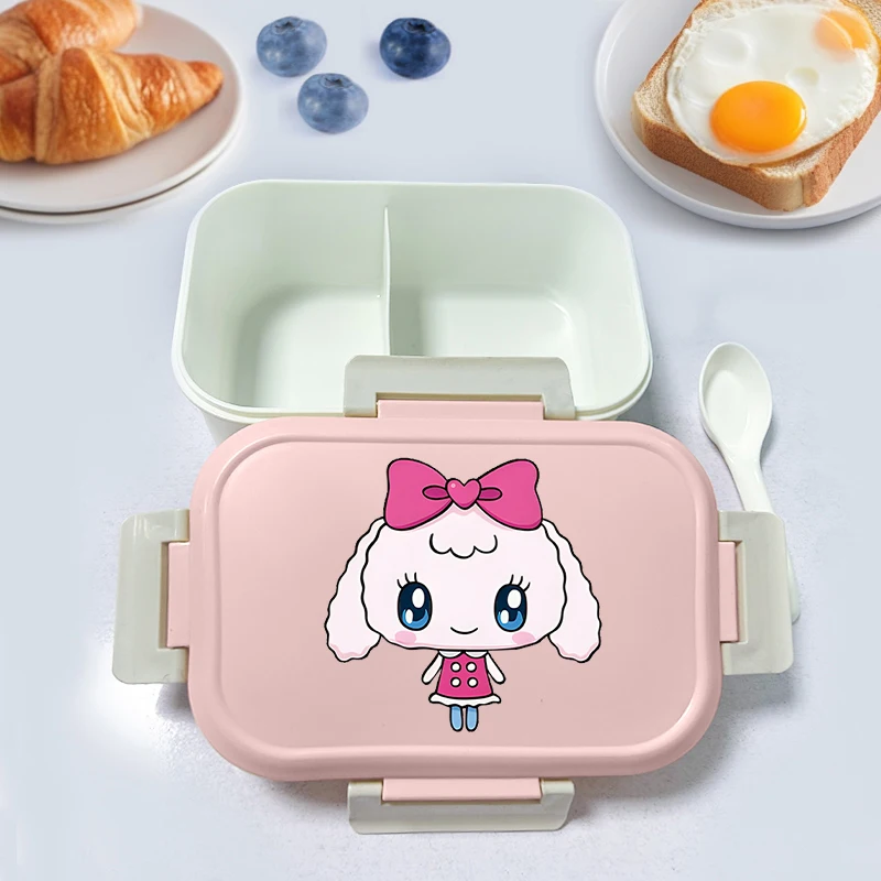 Милый-ланч-бокс-Тамагочи-герметичный-с-2-отделениями-портативный-контейнер-для-еды-модный-мультяшный-квадратный-футляр-для-пикника-на-природе