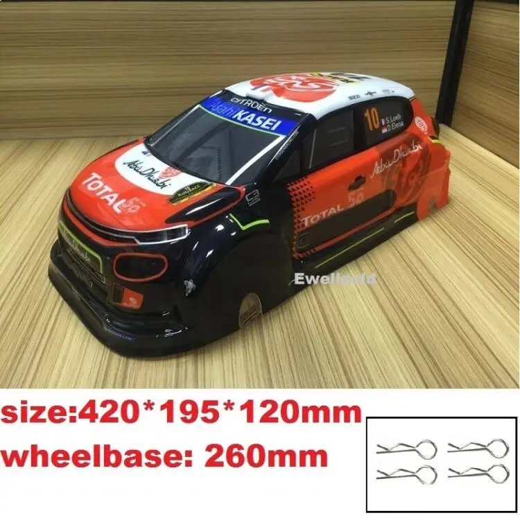 2022 Newest 1/10 RC Touring Drift Car Body Shell Painting Body Case Frame Fit For 260mm Wheelbase