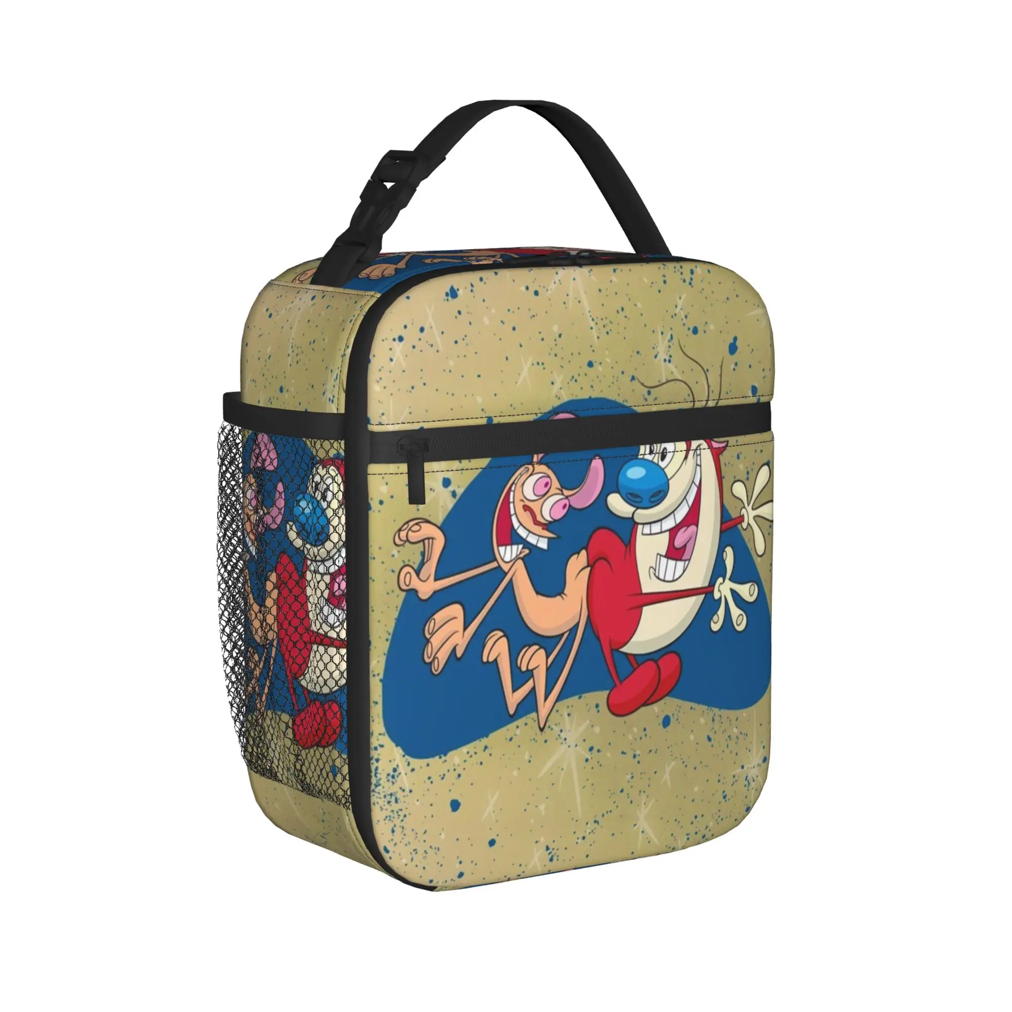 Lunch Box  Duo Rucksack Ren & Stimpy  Merch  Lunch Food Box Unique Design Thermal Cooler Bento Box For School