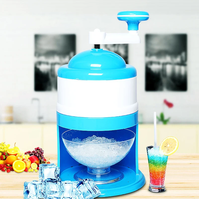 Shaved Ice Machine Household Small Ice Crusher Smoothie Machine Manual Ice Maker Ice Breaker Hand Shake Food Grade ABS
