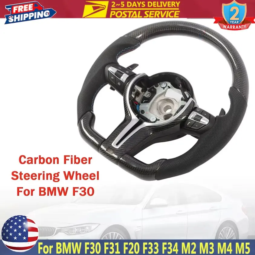 

Carbon Fiber M Series Steering Wheel For BMW M3 M5 F30 F32 F20 F87 F80 F82 F21 F22 M2 M4 X1 X2 X3 F39 E90 E70 E84 With Paddles