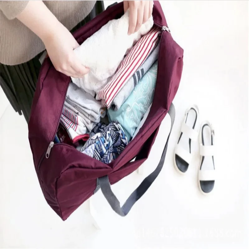 Bolsa de Viagem Dobrável Portátil, Grande Capacidade, Bolsa Esportiva para Academia, Leve, Bolsa de Mão, Bolsa de Treinador, Bolsa de Viagem