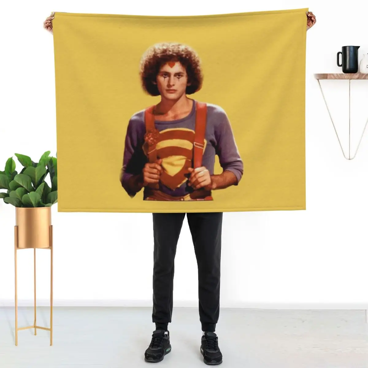 

Victor Garber in Godspell Throw Blanket Spring Fall Cozy Throw Blanket for Couch