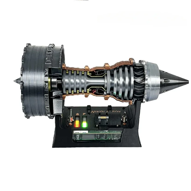 TR900 Turbofan Engine Model Kit Brushless Motor Function Fan Electric Buffer 3D Printing Collection Toy