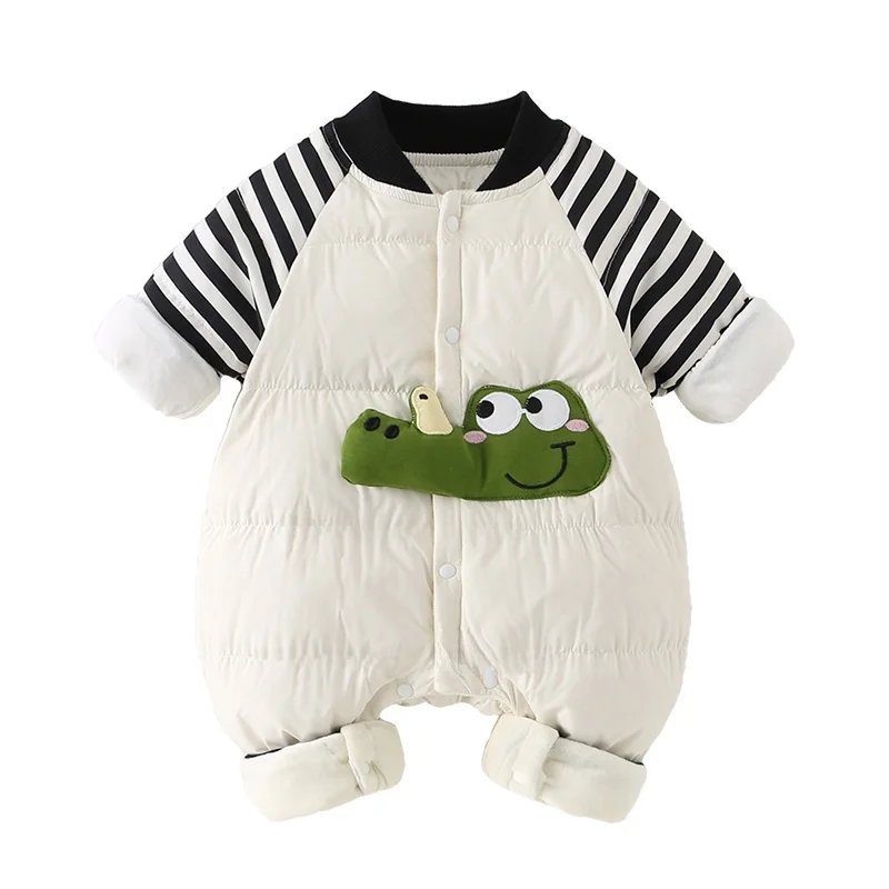 Thiened Winter-Outfit, Babykleidung, 2025, Herbst-Winter, neue Sle-Down-Overall-Kleidung, modischer Outdoor-Anzug für Kinder