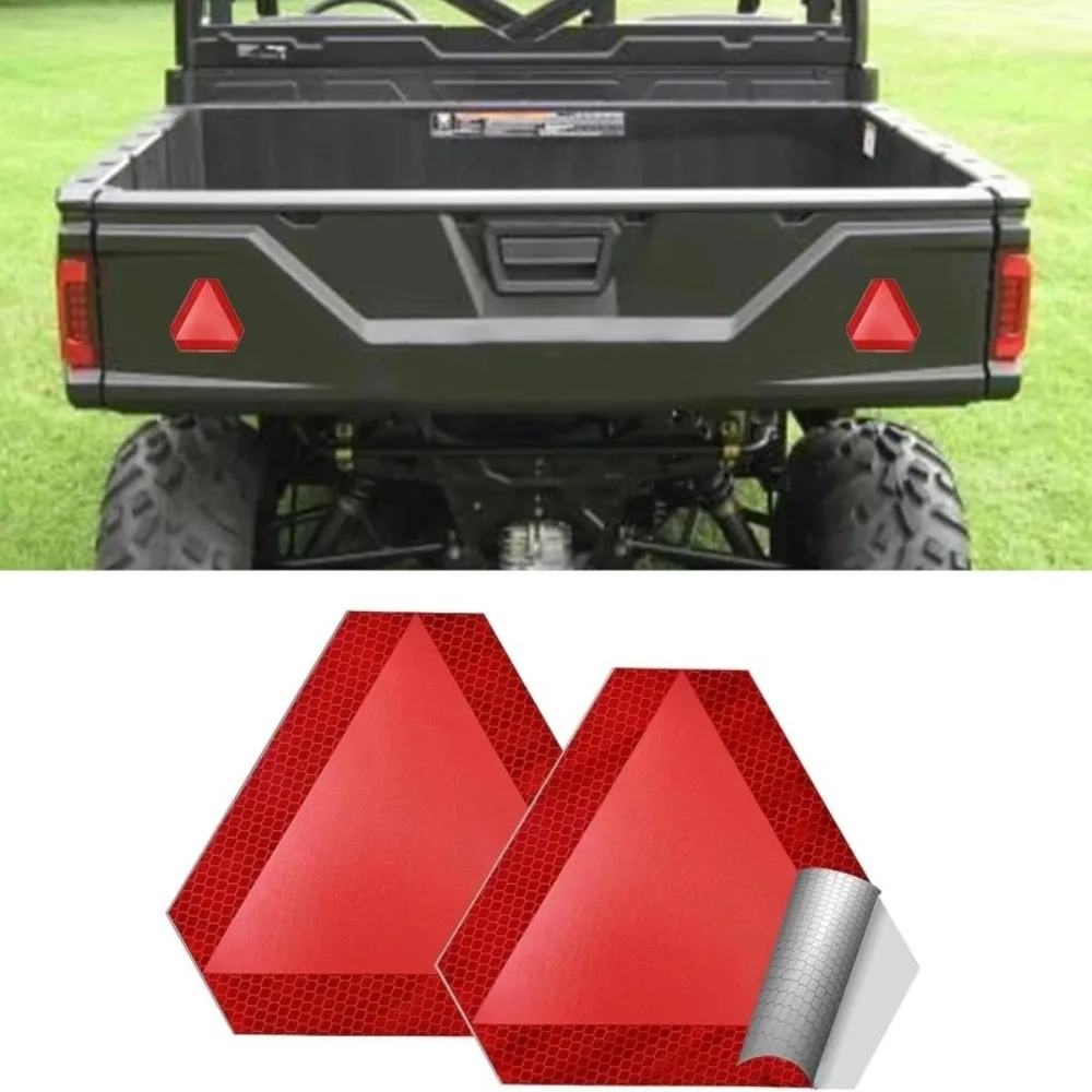 Car Reflective Warning Sticker Red Triangle Design Waterproof Vinyl Decal for Vehicle Safety Reminder & Exterior Decor