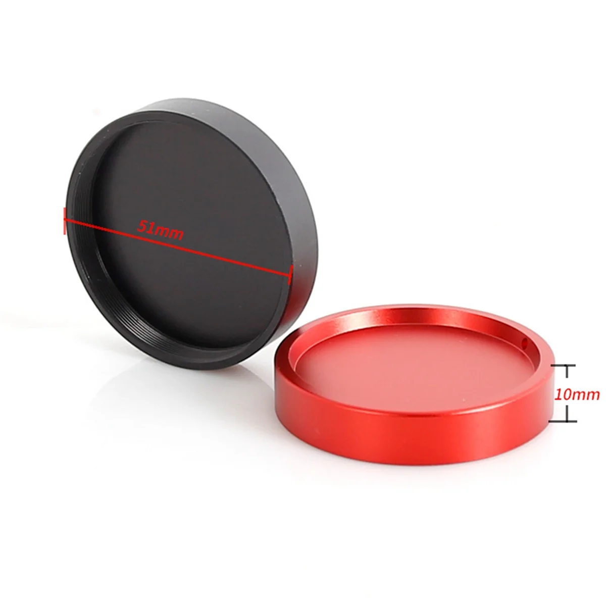 SLQZT Coperchio di protezione antipolvere per obiettivo telescopico completamente in metallo M48X0,75 mm per astrofotografia Rosso