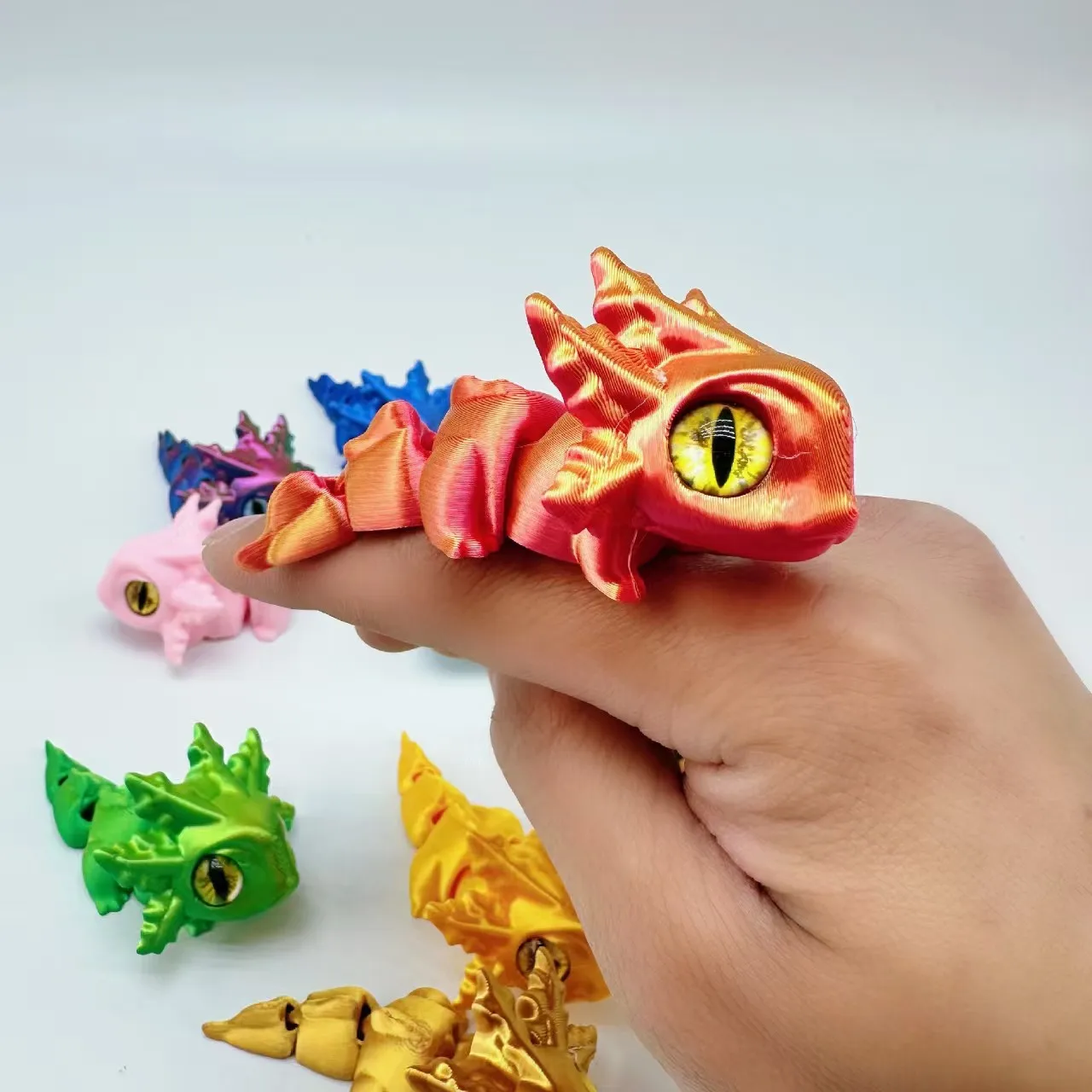 

Collectible Figurines Cute 3D Printed Axolotls Colorful Desktop And Home Decor, Mixed Colors with Fun Expressions, Ideal Gift