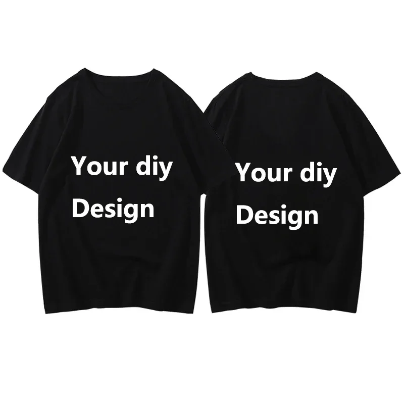 Custom Modal T-Shirt Link Round Neck Short Sleeve Black White T Shirt for Men Women