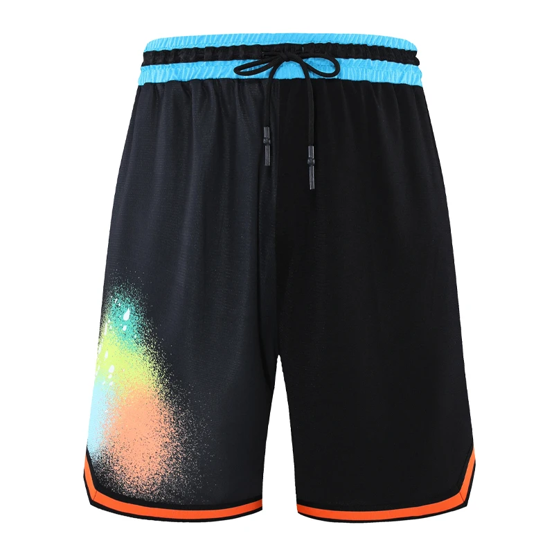 Men Fashion Gym Short Basketball Quality Summer Running Outdoor Leisure Street Pants Quick Dry Pocket Gradient Causal Shorts