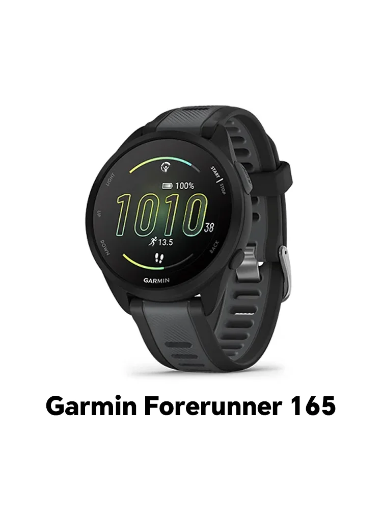 Inteligentny zegarek sportowy Garmin Forerunner 165 w podstawowym stylu, ekran Amoled o przekątnej 1,2 cala, GPS, kompatybilny z wieloma językami. (Black Fast) — Zdjęcie 2 z 2