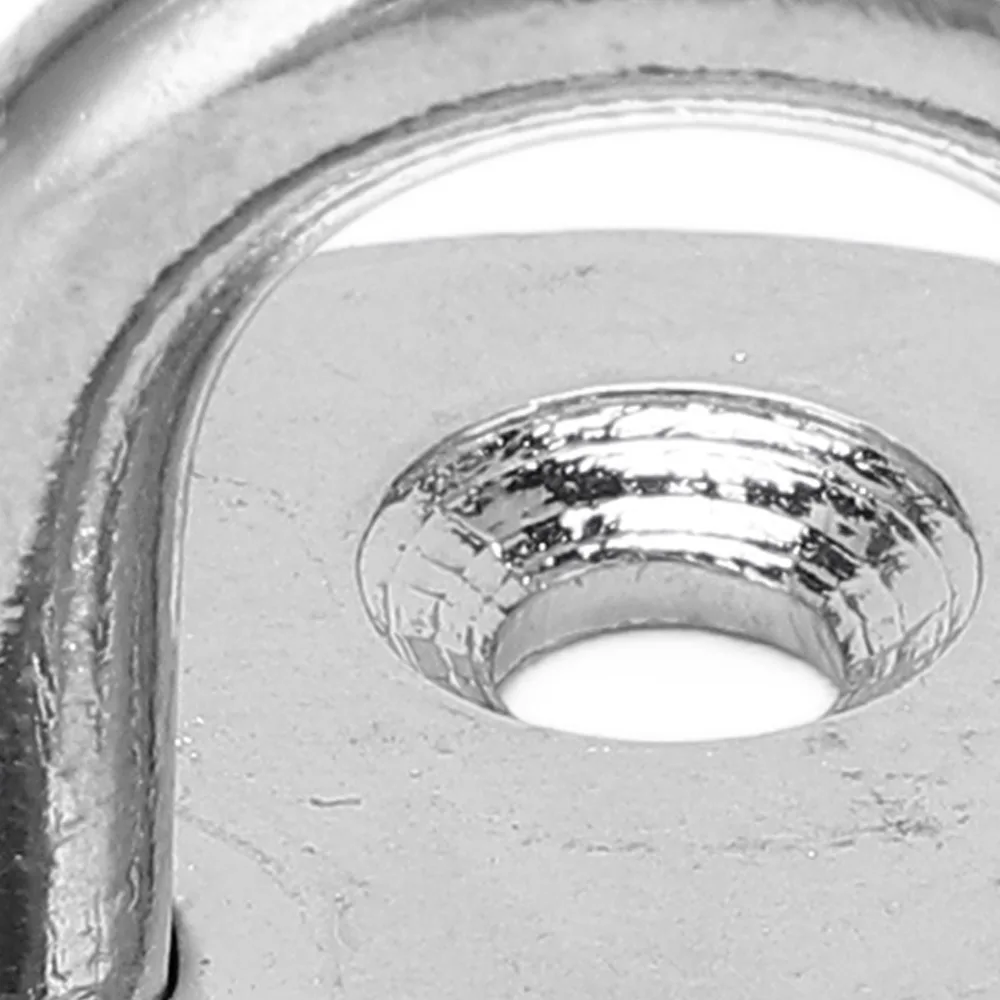 

6 Pcs Duarble 5/6/8mm Pad Eye Plate Heavy Duty Round Shape Stainless Steel Eye Pad Boat Eye Pad Hammock