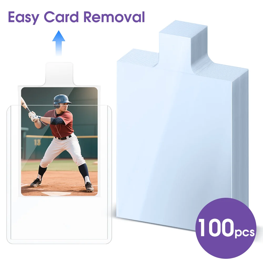 

Pull Tab Card Sleeves/ Raised Type Card Sleeves for PTCG , for card Holder/Semi Rigid Card Holders Easy Card Removal Without