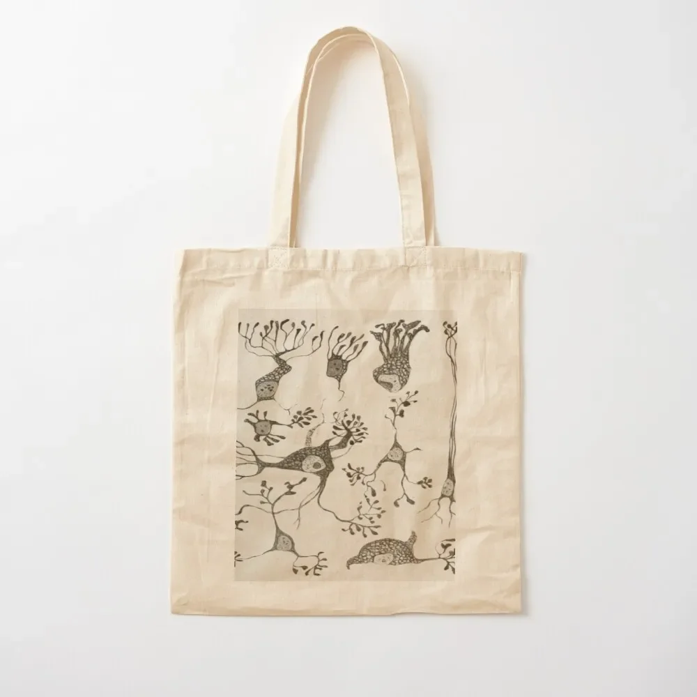 Vintage Neuron Cells Tote Bag Eco bag shopper bags reusable shopping bags Custom bag