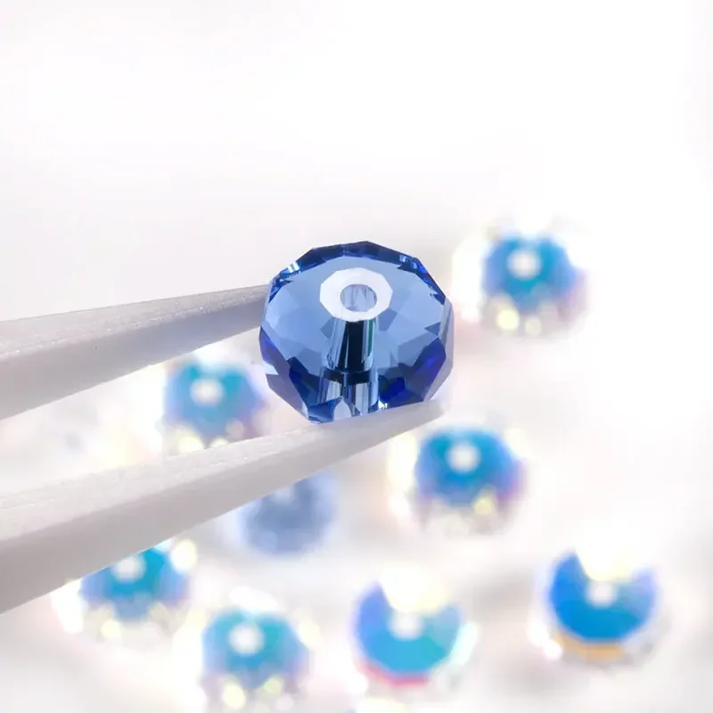 

Best Quality 6-10mm Austria crystal wheel beads Loose Spacer Rondelle Beads faceted Glass Beads for Jewelry making Bracelet DIY