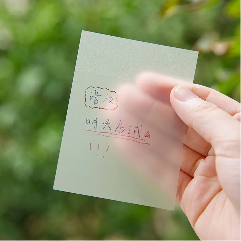 Self-adhesive Memo Pads Waterproof Pocketbook Transparent Scrapes Stickers Sticky Simple Note Paper Sticky Notes