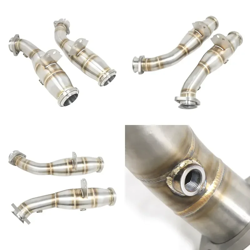 Kyostar SS304 Stainless Steel Racing Exhaust Downpipe Compatible Mercedes Benz C400 C450 C43 M276 3.0T Custom Car Exhaust