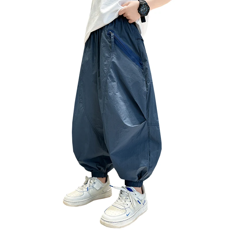 Boys Pants With Side Pockets Teen Boys Utility Pants Child Cargo Trousers Toddler Bite-Proof Hiking Mosquito Pants Age 6-14Y