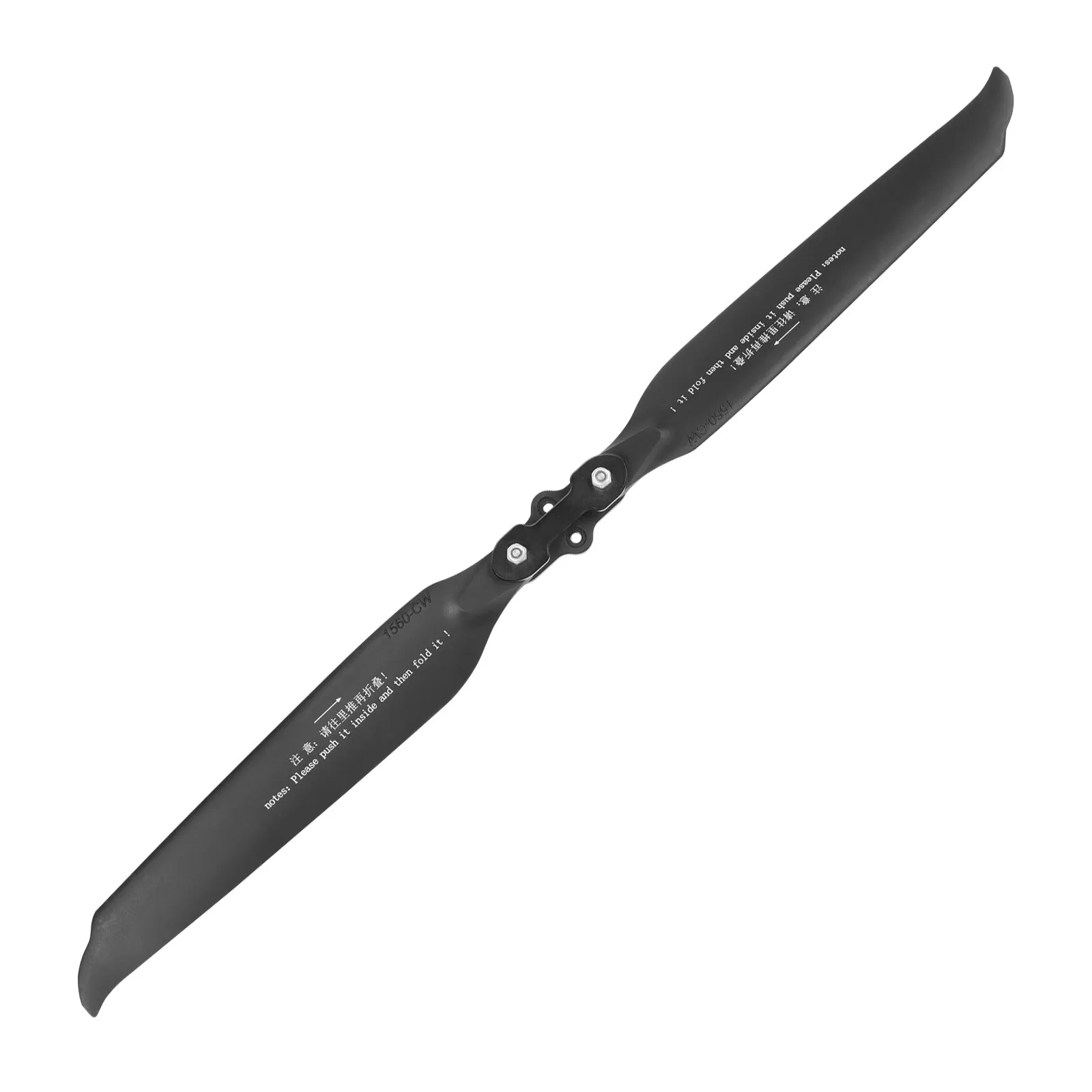 15-Inch Folding Propeller 1560 Carbon Fiber Nylon Paddle Positive Negative Blade w Aluminum Clamp for FPV Multi-Rotor Drone