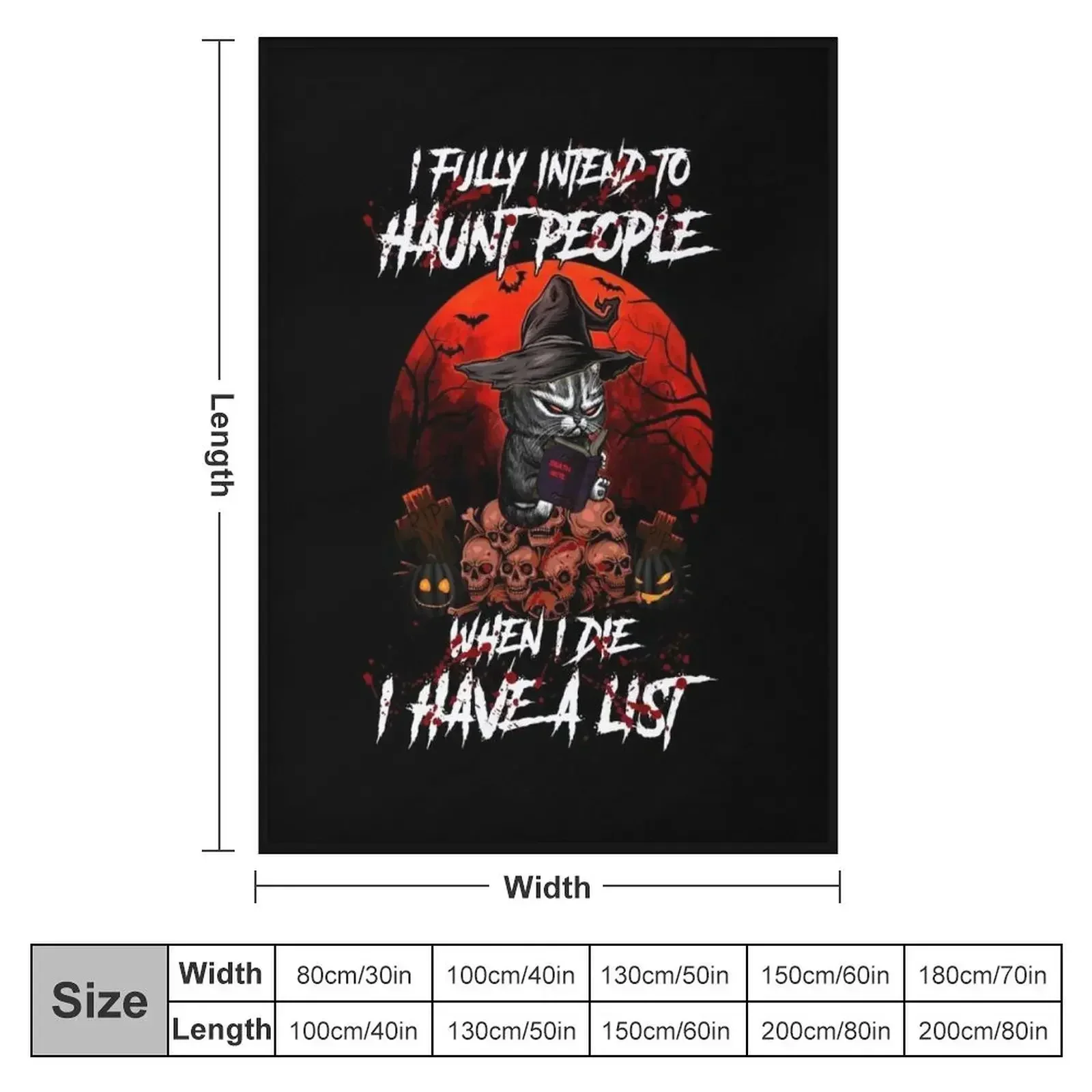 I Fully Intend To Haunt People When I Die Halloween Throw Blanket Travel Hairys Shaggy Decoratives Cute Plaid Flannels Blankets