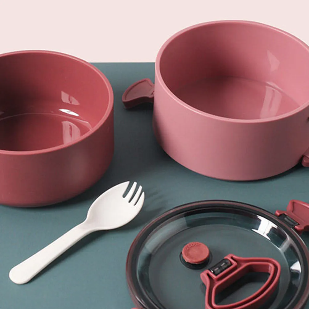 

1Pcs Double-Layer Lunch Box 1600ml Portable Thermal Bento Box Food Container for School Office Microwave Safe Large Capacity