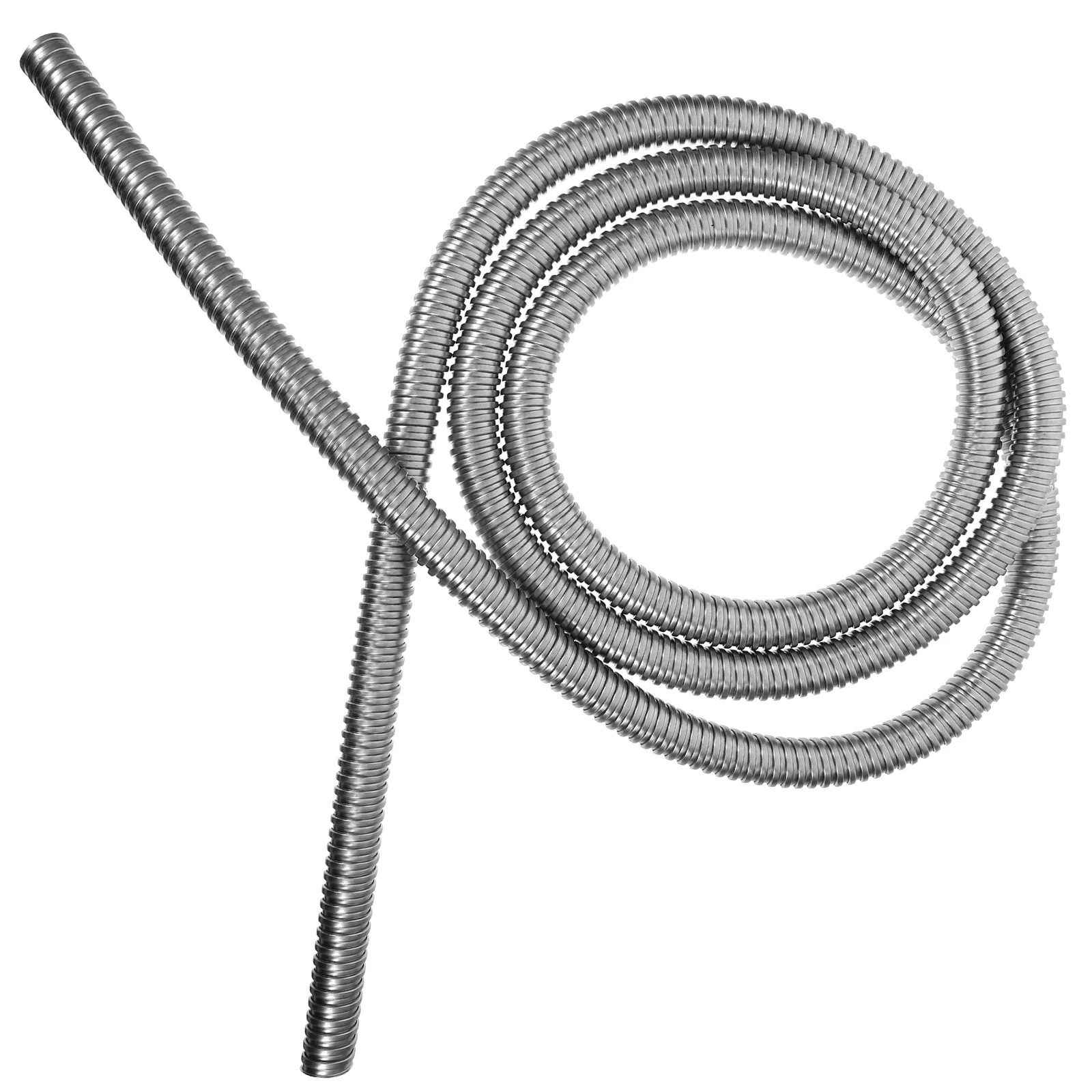 

3 M Crimping Tool Stainless Steel Protective Sleeve Cable Protection Threaded Hose Silver Office