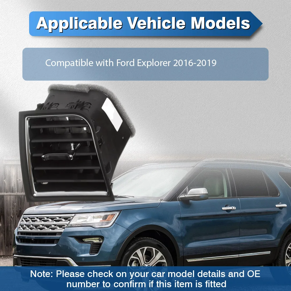 

Для Ford Explorer 2016 2017 2018 2019, приборная панель автомобиля, вентиляционная решетка кондиционера, крышка вентиляционного отверстия в сборе FB5Z-19893-BB