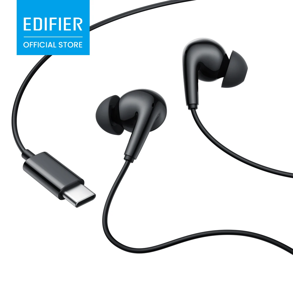 Image of EDIFIER P230 USB-C Kabelgebundene In-Ear-Kopfhörer mit Mikrofon, Hi-Res Audio, 14mm Treiber, Inline-Steuerung, Ergonomisches Design für ganztägigen Komfort