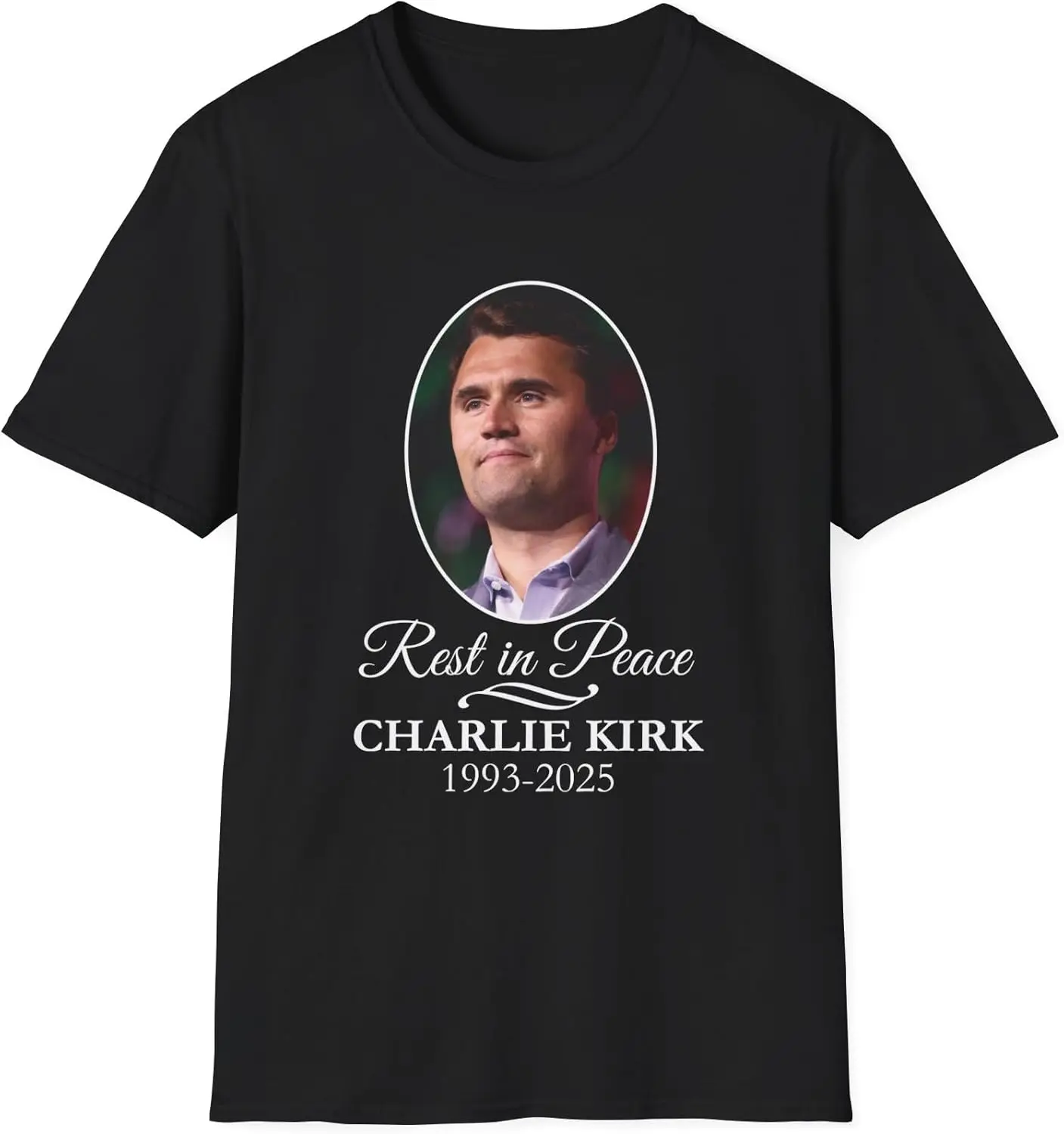 チャーリー・カーク・レスト・イン・ピース・ソフトスタイルTシャツ - 愛を込めての追悼Tシャツ 2025 TPUSA Tシャツ