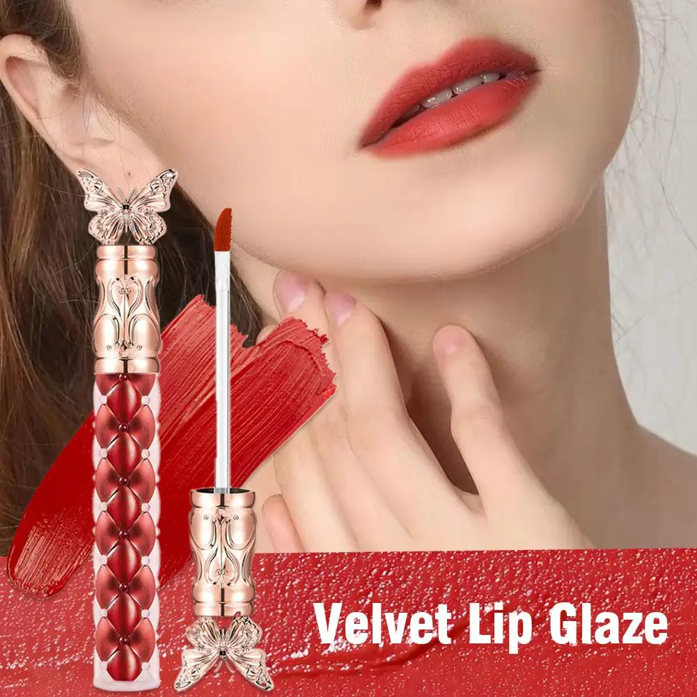 Matte lip mud Long Lasting Waterproof Non-stick Cup Velvet Lip Mud whitening Smooth Easy To Color Lipstick Korean Girl Makeup