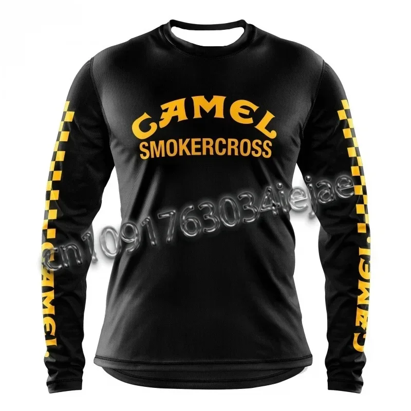 2026 Printed Off Road Motorcycle Men's Sportswear Adult Size Speed Control Breathable Bicycle Long Sleeve Outdoor Sport T-shirt